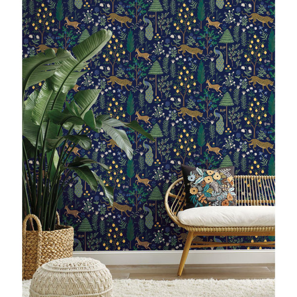 Rifle Paper Co. Menagerie 20' L x 27" W Peel and Stick Wallpaper Roll & Reviews Wayfair